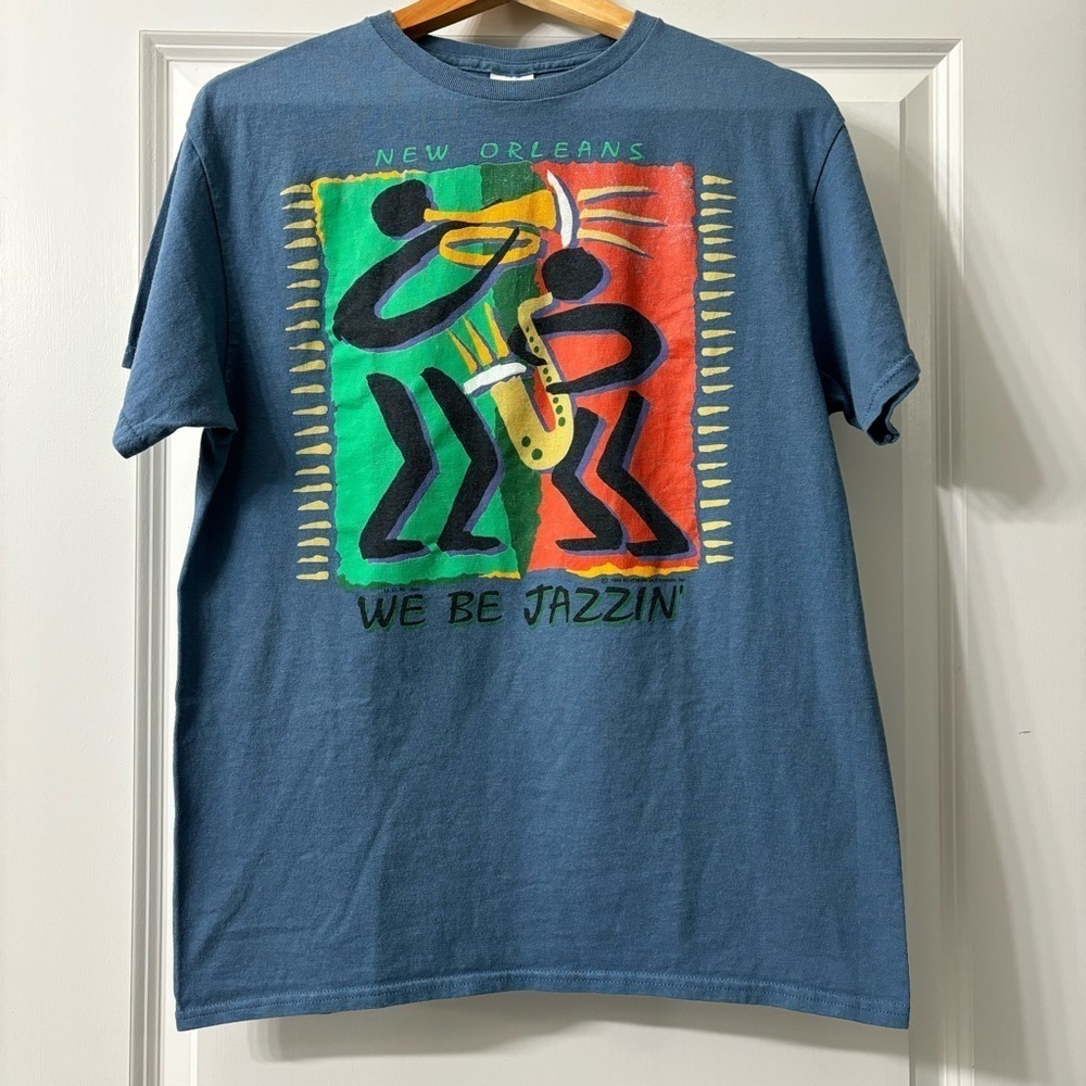 We Be Jazzin Delta Brand T shirt size Medium Jazz vintage New Orleans - Picture 4 of 4